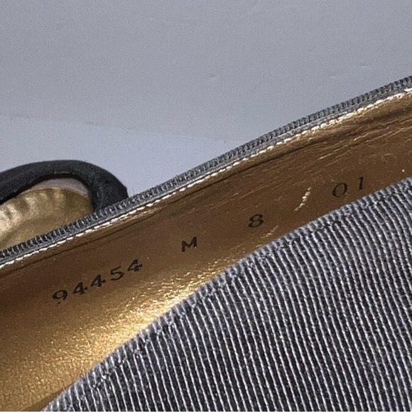 38 Yves Saint Laurent YSL Black Fabric /Leather Red Bow Pumps 8 •Vintage - Picture 8 of 15